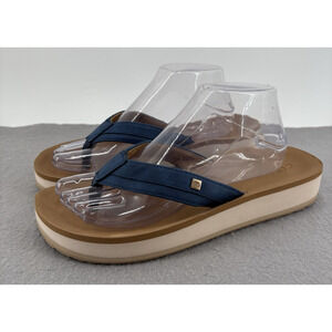 Cobian Womens Reya Rise Flip Flop Navy Sandal Shoes Size 12 Beach Summer